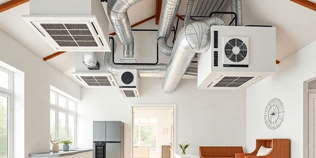 Système de ventilation résidentielle avec gaines