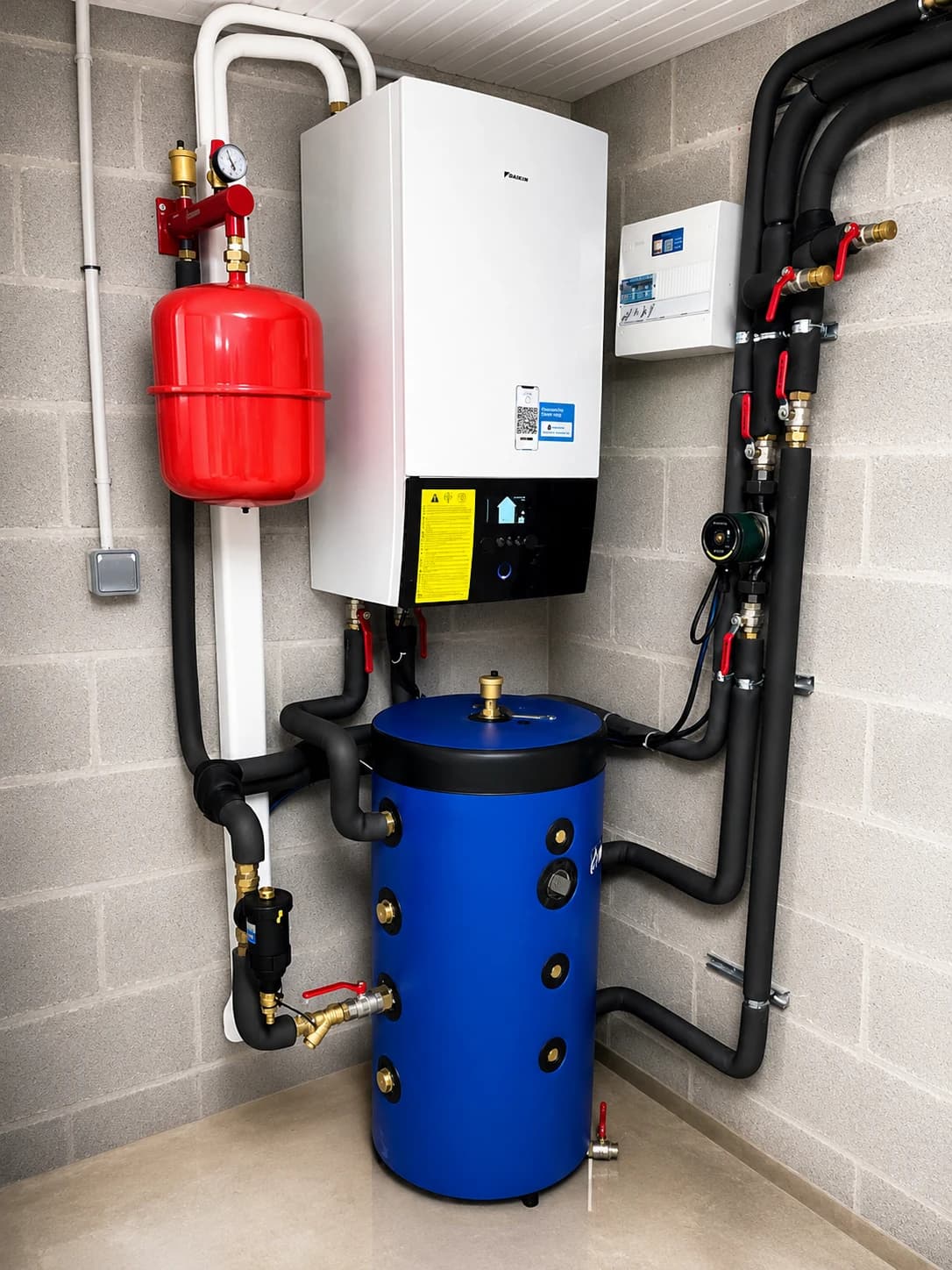 Réalisation pompe à chaleur air eau Daikin à Lillers par Climatep